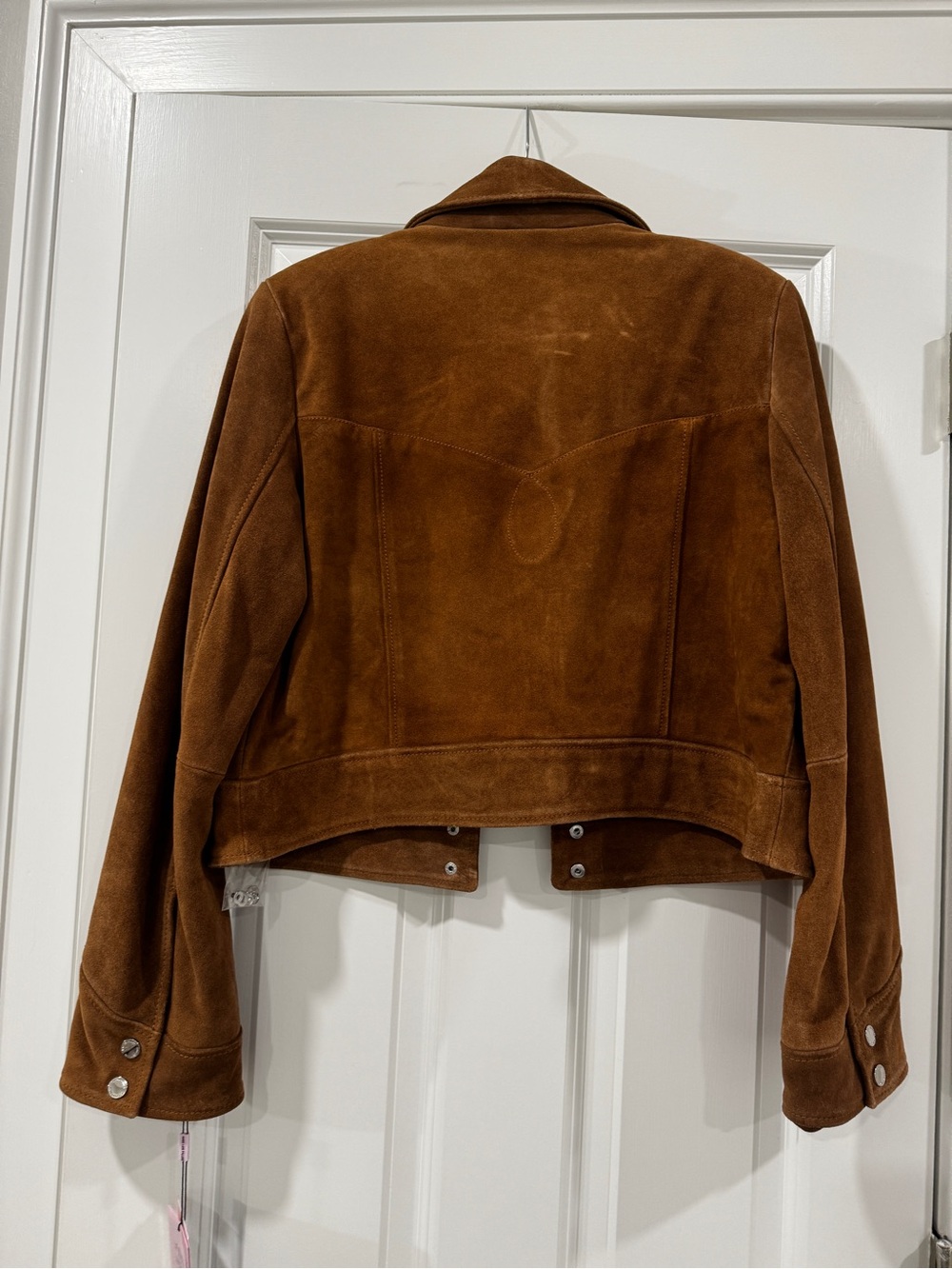 Avec Les Filles Brown Suede Leather Jacket - Picture 2 of 6